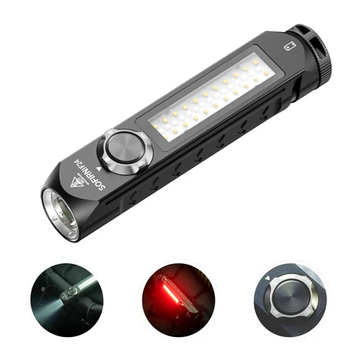 CSTEBOKE Rechargeable Flashlights High Lumens, Sofirn IF24 Emergency Flashlights for Home, Powerful Flashlights, 2000LM EDC Flashlight with COB RGB Light, Magnetic Flash Light, Led Handheld Flashlights