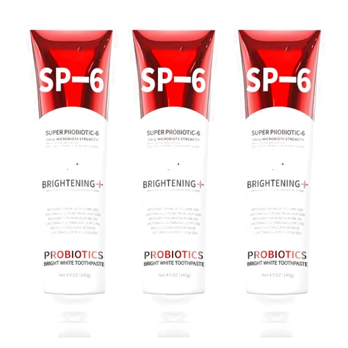 KERSWAR Sp-6 Probiotics Whitening Toothpaste, Ultra Whitening Toothpaste, Fresh Breath Mint Flavor (4.9 oz) (3pcs)