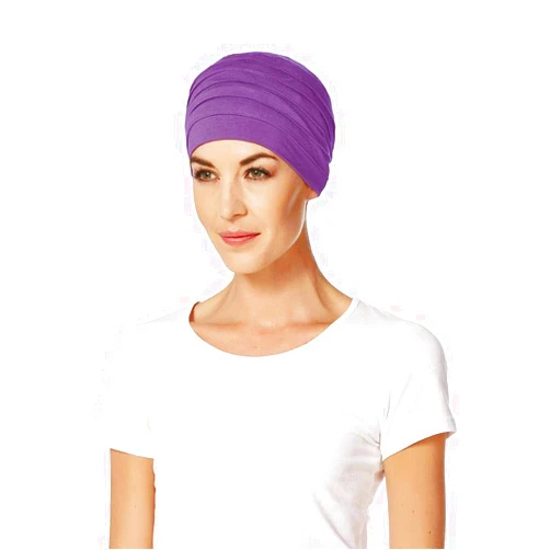 Christine Headwear Yoga Uni Bamboo TurbanHeadwear Women Purple One Size
