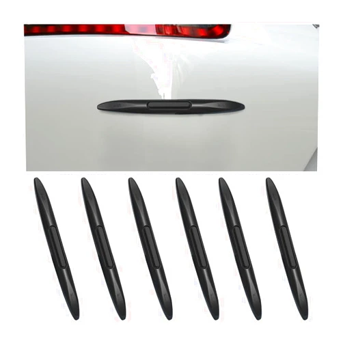 Zipelo Car Side Door Edge Guards Protector, 6 PCS Anti-Collision Sticker for Auto Door Bumper Edge, Electrostatic Eliminating Strip with Airbag, Universal for All Vehicles (Black)