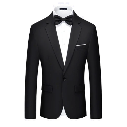 MAGE MALE Men's Slim Fit Suit Separates,Single Breasted Solid Jacket Vest Pants
