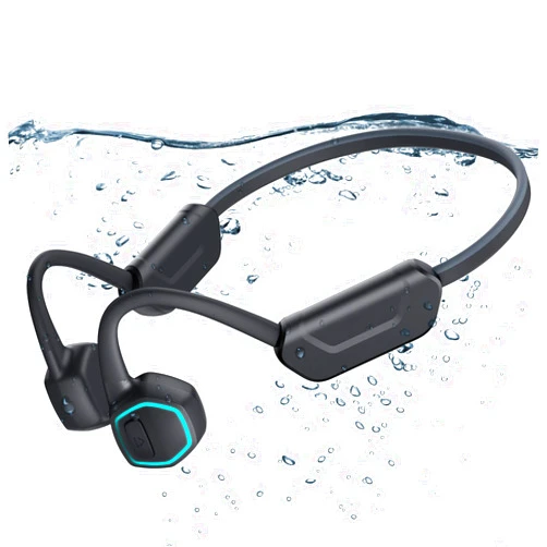 AGPTEK Waterproof MP3 Player with Bluetooth 5.3 for Swimming, X15 32GB Non-in-Ear Bone Conduction Headphones for Running, Cycling, Sports