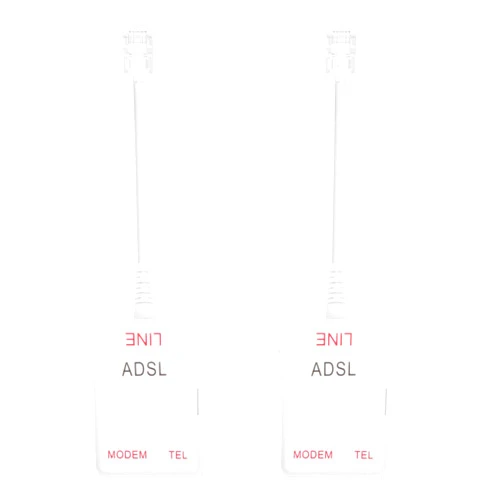 Awishwell DSL Filter Splitter for Phone Line, 2 Pack RJ11 6P2C DSL Filter, DSL Phone Line Filter Splitter 1 Male to 2 Females, White ADSL Modem for Telephone