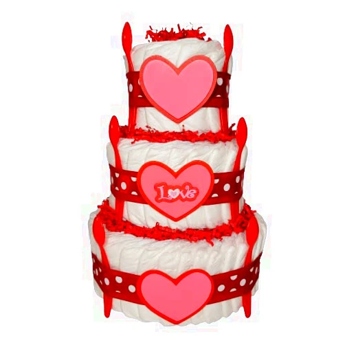 Fine Diaper Cakes My Little Valentine Diaper Cake