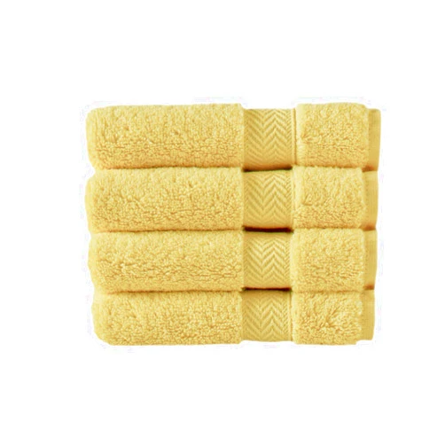 SaaSoh Klassic Collection 4 PK Washcloths (Lemon)