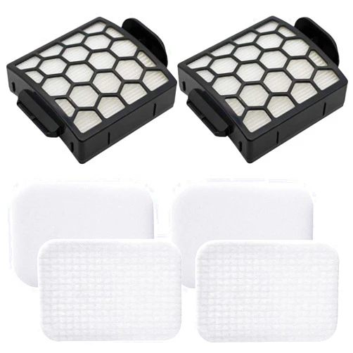 ZNBHEPA LLHome 2 HEPA +2 Foam Filters For Shark Navigator Pet Plus NV150, NV151, NV251,NV255 and Zero-M Self-Cleaning Brushroll Pet Pro ZU62,ZU62C,ZU60 ZU60W Upright Vacuum,Replaces Parts 1238FT60 & 1239FT60.