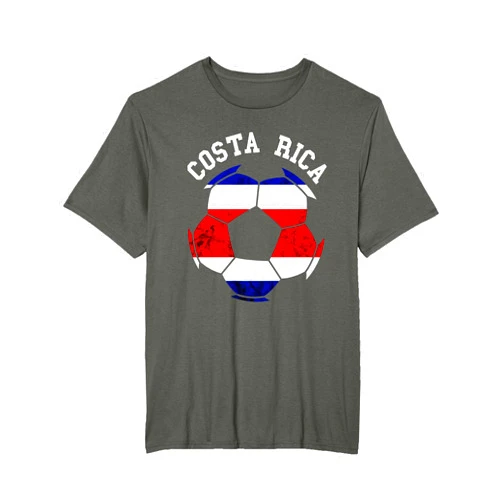 Cool Costa Rican Flag Pride Costa Rica Ball Costa Rican Flag Costa Rica Soccer T-Shirt