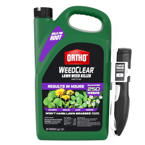 Ortho WeedClear Lawn Weed Killer Ready to Use1 with Comfort Wand - Weed Killer Spray, Kills Dandelion and Clover, For Southern Lawns, 1 gal.