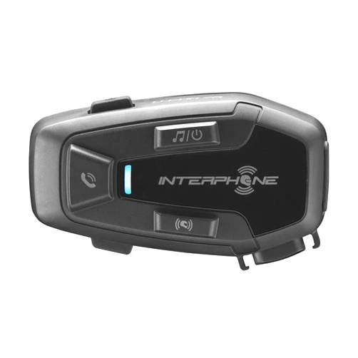 Interphone Cellularline, Intercom for Motorcycle with Bluetooth Communication, Model U-Com 7R, Up to 4 Riders, Distance 1 Km, Range 15 Hours, Compatible with OEM and GPS, Waterproof, Universal