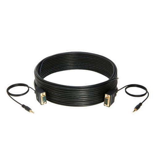 Cables Direct Online 50FT SVGA + Audio Monitor Cable - Male to Male VGA to VGA 1080P for PC, Projector, Laptop, TV
