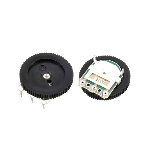 Uxcell B103 10K Ohm 5-Pin Dual Linear Dial Wheel Potentiometer 16mmx3 mm 15Pcs