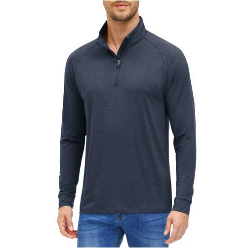 MAGCOMSEN Men's 1/4 Zip Pullover UPF 50+ Long Sleeve Sun Protection Sports Shirts Lightweight Athletic Workout Shirt