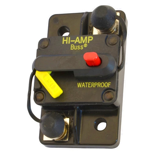 Bussmann CB285F-150 Weatherproof Marine Rated High Amp Type III Flush Mount Circuit Breaker (150 Amp), 1 Pack
