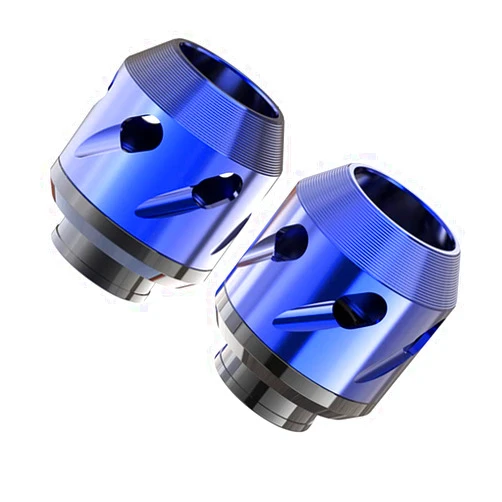GZYF CNC Front Fork Frame Sliders Wheel Crash Protector Anti Crash Falling Protection Universal For Motorcycle Dirt Pit Bike(Blue)