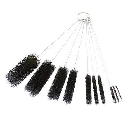 Parts Express DXG Cleaning Brushes, 8.2 Inch Nylon Tube Brush Set Pipe Cleaner Set for Drinking Straws, Glasses, Keyboards, Jewelry Cleaning, Set of 10