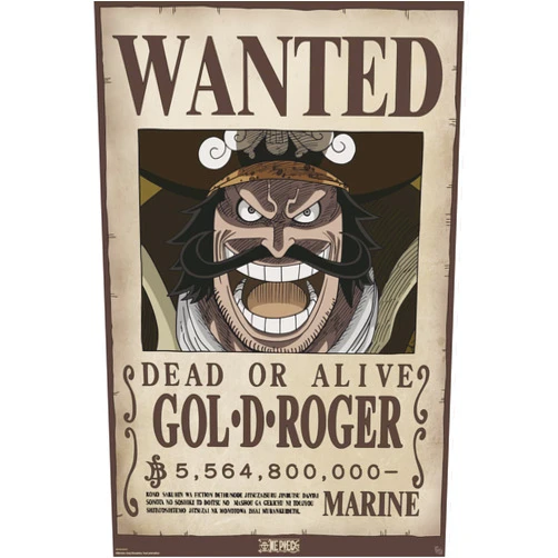 ABYSTYLE Poster One Piece Wanted Gol,D, Roger 61x91,5cm