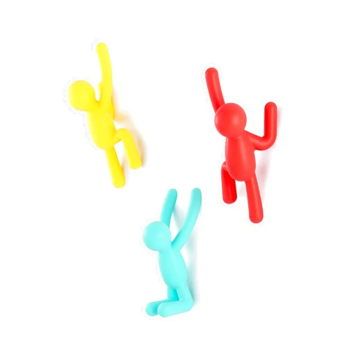 Umbra Buddy Decorative Wall Mounted Hooks for Hanging Coats, Scarves, Bags, Purses, Backpacks, Towels and More, Set of 3, Small, Red/Blue/Yellow, 2 pounds