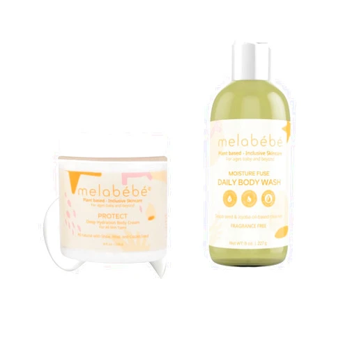 Melabebe Protect: Deep Hydration Body Cream Moisture Fuse: Daily Body Wash Bundle