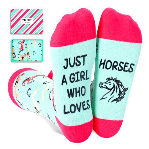 Zmart Farm Animal Socks for Women; Horses Socks Pigs Gifts Goats Gifts Cow Socks Chicken Socks