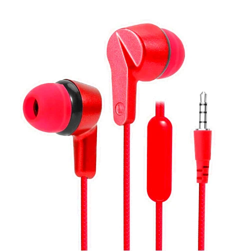 UrbanX R2 Wired in-Ear Headphones with Mic for Wiko View with Tangle-Free Cord, Noise Isolating Earphones, Deep Bass, in-Ear Bud Silicone Tips