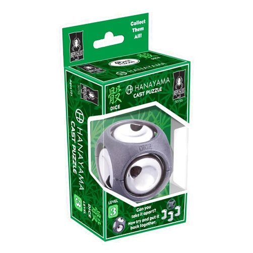 BePuzzled |Dice Hanayama Metal Brainteaser Puzzle Mensa Rated Level 3, for Ages 12 and Up