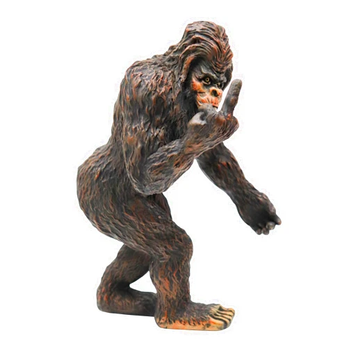 Oooct 5.7 Inch Middle Finger Gorilla Statue, Funny Resin Garden Chimpanzee Ornaments, Decoration Sasquatch Sculpture for Home Desktop Garden Yard Office Desk