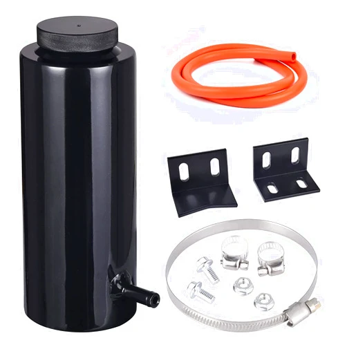 EVIL ENERGY Coolant Overflow Tank, Radiator Overflow Bottle 800ml Aluminum Universal Black