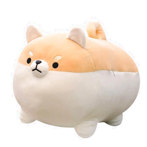 Sofipal Shiba Inu Dog Plush Pillow Corgi Shiba Inu Stuffed Animal Toy Soft Shiba Inu Plushie Hugging Pillow Toy Gifts for Valentine,Christmas (Brown, 19.6 inch)
