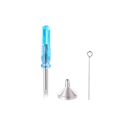 Jinlou Small Stainless Steel Funnel Filler Kit for Cremation Jewelry Urn Funnel Set Tiny Metal Funnels for filling Ashes Keepsakes