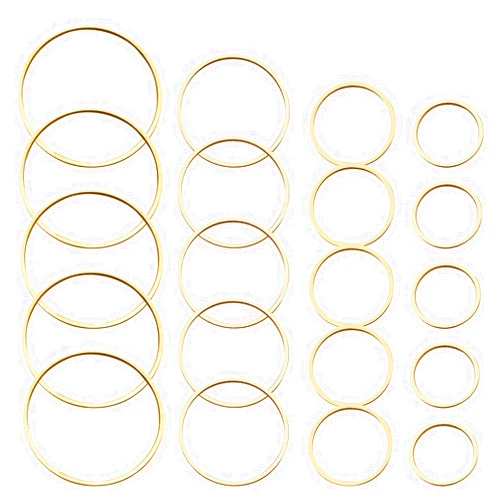 Huwujiu 70pcs Earrings Beading Hoop Earring Finding Round Earring Circle Round Beading Hoop Open Bezel Pendant Frame for Jewelry Making