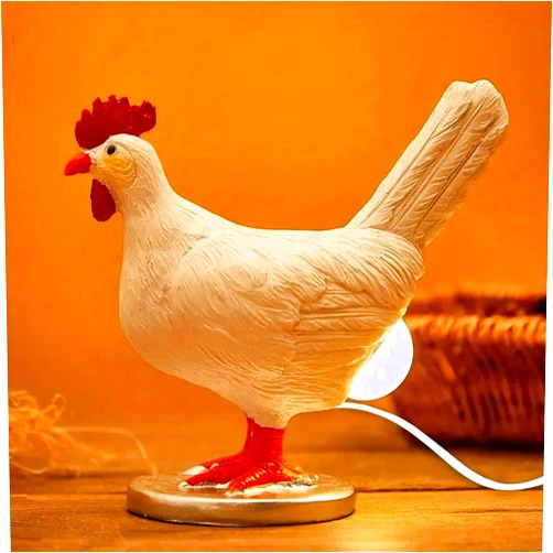 Lovskoo Chicken Egg Lamp, Funny Hen Chicken Table Lamp, Led Laying Egg Night Lght, Resin Chicken Decor, Egg Light for Home, Bedroom, Study Room Decor Christmas Birthday Gifts