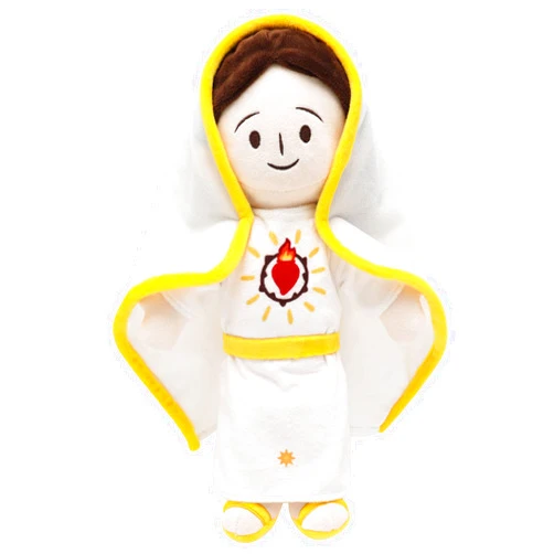 Yelakey Our Lady of Fatima Plush Doll Virgin Mary Guardian Stuffed Animal The Blessed Mother Christian Religious Classic Baptism Plushie Toy Gifts for Christening Religious Easter
