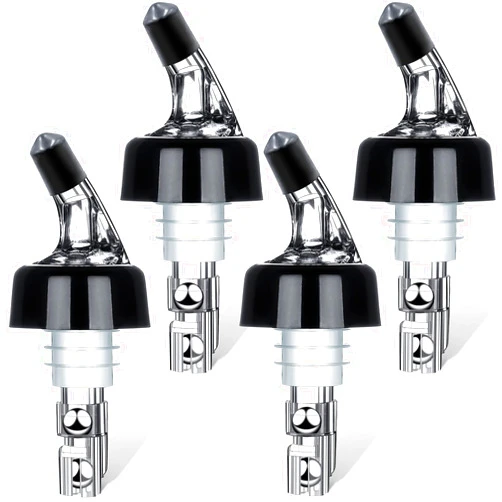 SuproBarware Automatic Measured Bottle Pourer - Quick Shot Spirit Measure Pourer Drinks Wine Cocktail Dispenser Home Bar Tools - 1oz/30ml (4 pack)