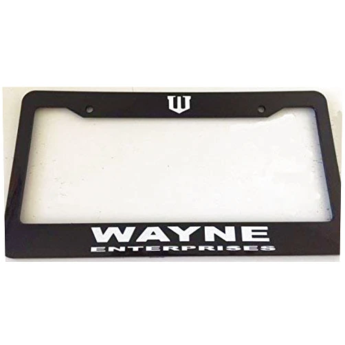 Urbanrags License Plate Frames Wayne Enterprises - Automotive Black License Plate Frame -