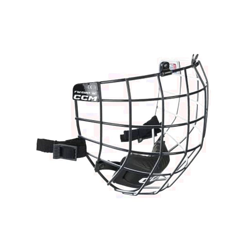 CCM Hockey 580 Facemask Cage (Black Outside/White Inside, Large)