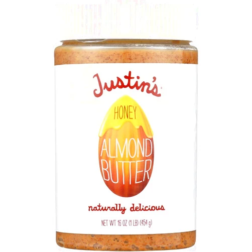 Justin'S Nut Butter Natural Butter Plastic Jar Honey Almond 16 Ounce - Pack Of 1