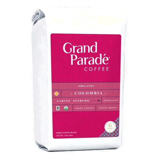 Grand Paradé COFFEE Grand Parade Coffee, 3 Lbs Organic Unroasted Colombian Narino Green Coffee Beans - Low Acid Specialty Arabica - Women Produced Single Origin - Fair Trade