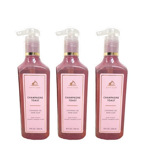 Generic Bath & Body Deep Cleansing Gel Hand Soap 3 Pack 8 oz. (Champagne Toast)