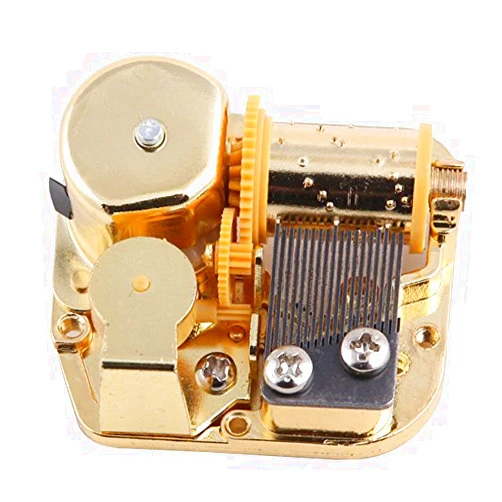 Helen Zora 18 Note Windup Gold Plating Clockwork Mechanism DIY Music Box Movement (Edelweiss)