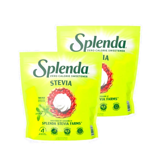 SPLENDA Stevia Zero Calorie Sweetener for Baking, Plant Based Sugar Substitute Granulated Powder, Resealable Twin Pack Bags, 25.22 Ounce (Each Pouch: 12.61 oz)