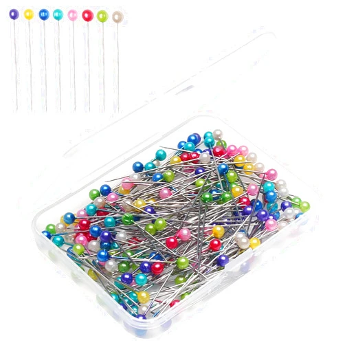 Iminoo 200 pcs Multicolor Sewing Pins Plastic Head Straight Pins Craft Positioning Pins Fixed Sewing Marker Needle for Crafting Dressmaker, Jewelry Decoration and Other Crafts Making (Colorful 200)