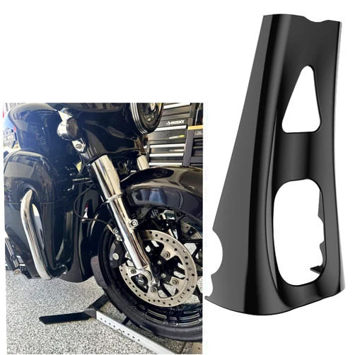 Moto Onfire Motorcycle Chin Spoiler Fit for for 2017-2022 M8 Harley Touring Road Glide, Street Glide, Road King - Vivid Black
