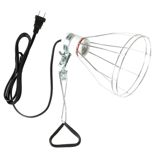 Simple Deluxe Sturdy Steel Cage Clamp Lamp, Support up to 250W E26 Socket (No Bulb Included), 6ft Cord, 1-Pack