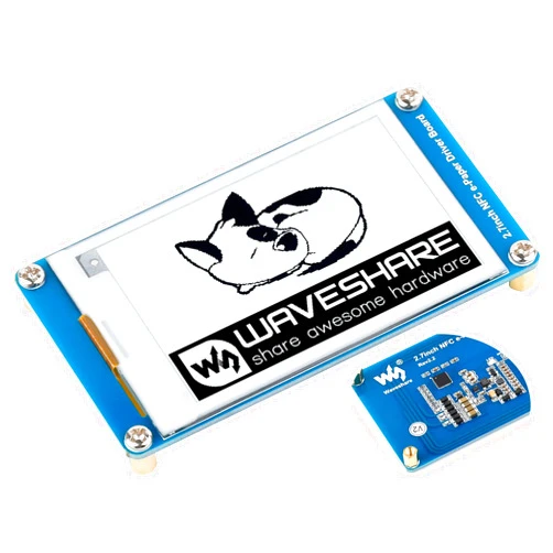 waveshare 2.7inch Passive NFC-Powered e-Paper Module, 264 × 176 Pixels Black and White Display Color, No Battery Needed, No Messy Wiring Wire-Less Powering & Data Transfer Android APP Provided