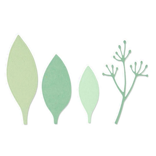Sizzix Thinlits Die Set Leaves, Multicolor
