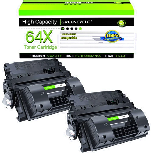 greencycle 64X Compatible High Yield Black Toner Cartridge Replacement for HP 64X CC364X for Laserjet P4015dn P4015n P4015tn P4015x P4515n P4515tn P4515 Printer Ink Cartridge (2Pack)
