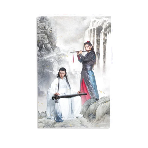 BEBUSH The Untamed Poster Xiao Zhan and Wang Yibo Poster Wall Art Paintings Canvas Wall Decor Home Decor Living Room Decor Aesthetic 08x12inch(20x30cm) Unframe-Style