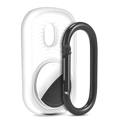 Handygear Protective Case Compatible with Apple AirTags, Premium Cover Keychain TPU Bumper Full Protection Shock Resistant Secure Holder (Matte Clear)