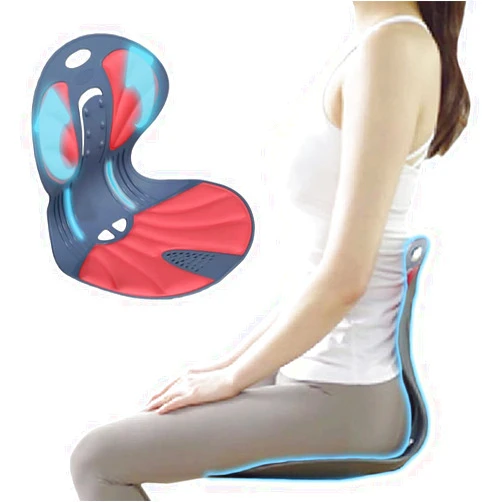 Baleun Angel Chair Ergonomic Chair Back Support - Premium Lumbar Support for Posture Correction, Pain Relief & Comfortable Sitting Experience (RED)