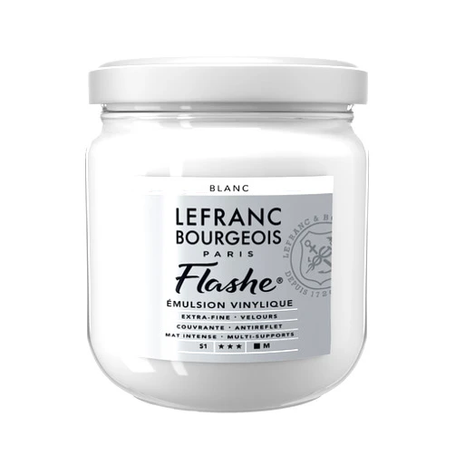 Daler Rowney Lefranc Bourgeois Flash Acrylic Vinyl Emulsion, 400 ml Topf, White 400 Millilitre